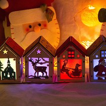 민화샵 크리스마스 조명 무드등 만들기 조명 DIY 만들기세트, 민화 크리스마스 무드등 만들기, 산타할아버지