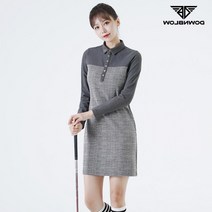 봄겨울 실내레슨 스크린 원피스여자골프웨어 핏예쁜 보온 인도어, 그레이S(90)