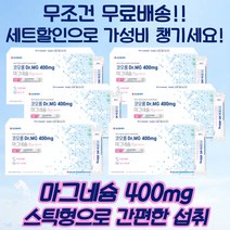 코오롱 먹기 편한 간편 섭취 분말 파우더 형 영양제 마그네슘 400 mg 90포 6개
