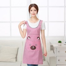 카페 개업선물 곰돌이 포켓 원피스 앞치마 공방 바리스타 업소 김장 주부 네일 미용사 가정용 홈레스토랑
