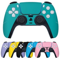 스키니스킨 PS5 듀얼센스 - 컬러스킨 스티커 보호필름, 파스텔핑크