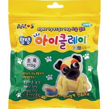 아모스 5000 탱탱아이클레이 파우치 110g, 초록, 1개