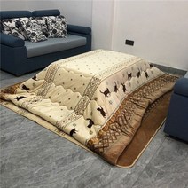코타츠 테이블 2 개대 190x240cm retangle 난로 이불 상단 거실좌식 6, 베이지 색