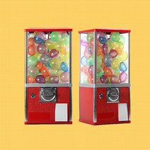 클래식 캡슐뽑기기계 가챠머신 사탕 토이미니어처 가챠샵 캡슐토이 사탕뽑기 문방구 뽑기, 국내배송[2시이전당일발송], 동전2개형