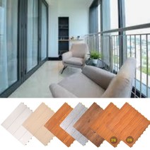 DIY 베란다 홈카페 꾸미기 조립식 데크타일 18p 테라스 업소 화장실 연결식, 엔틱오크색