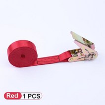 금속 버클 견인 로프가있는 자동차 오토바이 자전거 용 6 미터 버클 타이 다운 벨트화물 스트랩 수하물 가방 용 강력한 래칫 벨트, 빨간색