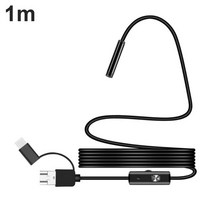 유연한 5.5mm 내시경 카메라 IP67 방수 마이크로 USB 검사 보어스코프 안드로이드 PC 노트북용 6LED 조, 02 1m