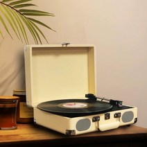 블루투스 턴테이블 스피커 바늘 레트로 LP 레코드 플레이어 레코드판 인테리어 소품 오디오, 플러그인, 그린