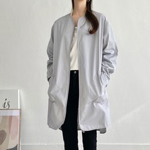 면소재의 롱점퍼 깔끔핏 라운드 야상코트