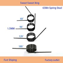 스프링 65Mn 강철 V자형 나선형 비틀림 홈 와이어 직경 1.5mm 각도 60 90 120 180 도, [01] 1.5mm(5PCS), [02] 8mm, [06] 9mm  90degrees