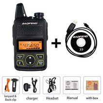 식품방사능측정기 수산물 방사선측정기 휴대용 삼중수소 방사능측정기 바오펑 미니 워키토키 BFT1 키즈 USB 충전기 어린이 인터콤 HF 트랜시버 CB 햄 라디오 UHF 송신기, 9.1PC Add Cable  Usb plug