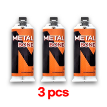 [METAL BOND] 초강력 금속접착제 70g x 3 pcs 스틸 쇠 접착제 알루미늄 스텐 금속 철 본드 물탱크 라디에이터 실외기 수리 보수제, 3개