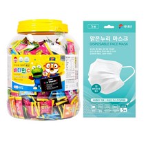 약국용 건강기능식품 뽀로로 비타민 500정 비타민C +맑은누리마스크 5매입 증정, 2통