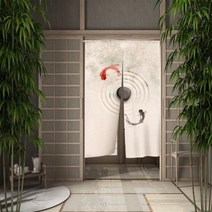 동물 문 커튼 중국어 잉어 호랑이 표범 새 파티션 화면 복도 입구 출입구 일본 방 장식, CLX00324+95x180cm