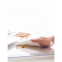 유리 대용 pvc 식탁보 방수 및 노 워시 테이블 매트 투명 커피 책상 주방 식탁 PU, 90x150cm, 항균 투명 5.0 두께 3.0