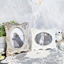 꽃프레임 앤티크 결혼식 포토테이블액자 포토액자 초음파액자 탁상액자