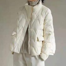 순이들 여성 경량 블럭 숏패딩