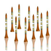 지칸디 대나무 눈금표시 골프티 우드티 나무티 티꽂이 100p, 롱롱티83mm, 브라운/골드