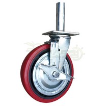 건축아시바용바퀴 8인치브레이크BK 적색 바퀴지름 200mm 폭 50mm 적정하중 200kg 건축현장사용바퀴 공사장바퀴 공사장비이동바퀴 아시바바퀴 지지용바퀴 콤베아바퀴 크고튼튼한바퀴, 1개