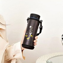 캐릭터 크로스 보온보냉 물병 가방 파우치, 블랙