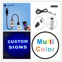 네온사인 무드등 간판 네온조명 led 카페 펍 술집 la403g- 대마 잎 하이 라이프, 앱 RGB 컨트롤러, 25cm 원형 기호