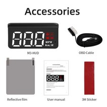 hud 헤드업디스플레이 자동 obd2 + gps 헤드 업 범용 자동차 디지털 속도계 다기능 자동 안전 운전을위한 과속 경보, obd2 스킨
