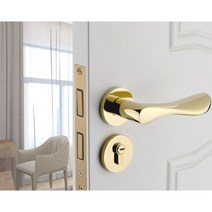 12타입 모티스락 도어락 손잡이 방문 안방문고리 화장실 욕실 열쇠키 저소음 자력 HS10, 8 골드자력B (MTL10)