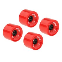 스케이트 보드 용 4pcs 78A PU 바퀴 공원 거친 땅을위한 거리 스케이트 보드 Longboard 바퀴 롤러, 빨간