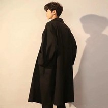 롱타입 남성 스타일 바람막이 미디 루즈핏 멋스러운 무릎 남자트렌치코트
