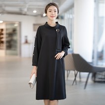 엄마옷 모슬린 진주 소매 원피스 OP202060마담 미시옷 50대 중년여성의류 60대 엄마옷 빅사이즈 할머니옷 여성옷