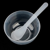스패츌러 팩 볼 혼합 용기 염색 슬라임 밀가루 어린이 놀이 플라스틱 투명 핑크 블루 그린 색상선택 10개입, 투명 10개입