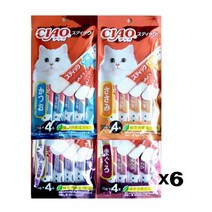 고양이 짜먹는 츄르 챠오스틱15g 4 X6 수분보충 영양, 종류:닭가슴살