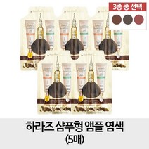 하라즈 하라즈 샴푸형 앰플 염색 염색약 다크브라운 5회분