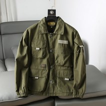 항공점퍼 미국식 빈티지 작업복스타일 순면 많은주머니 루즈핏 트렌드 코디가잘되는 레저 재킷 외투남성