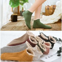 슈메르 여성레이스양말 패션양말 파스텔컬러 5켤레세트