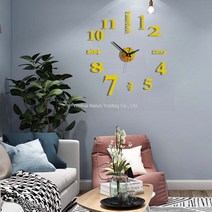 이사선물 사무실 벽시계 바늘 부속 대형 모던하우스, 소형 샴페인 골드 40x40