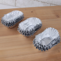 도시락 반찬 소분 칸칸 은박 컵 90개 유산지 일회용 머핀컵 케익 타원형, 1팩 (90개입)