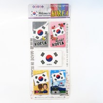 전통 사각 아크릴 자석 5개 세트 태극기 냉장고자석 마그넷 한국기념품 외국인선물 관광기념품
