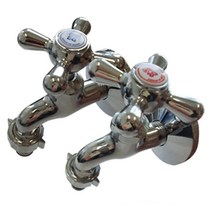 DS. 세탁 커플링 가로꼭지 세탁기 연결 유량 조절 밸브 가랑, DS. 세탁 십자핸들 커플링 가로꼭지 냉수, 1개