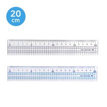 아이비스 20cm 컬러방안자 SP, 블루+블랙, 6개입