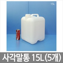 대하종합안전 사각말통 15L -1 말통 반투명 [6개묶음]