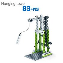 직접만드는 기계 기어 크레인 빌딩 블록 청소년 어린이 교육 줄기 3 in 1 장난감 퍼즐 도시 창의적인 선물, [04] hanging tower