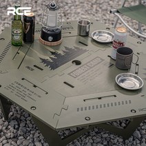 스포츠_ 로티캠프 육각 화로대 캠핑 테이블 이너 카키 PCT-391-K, 선택완료