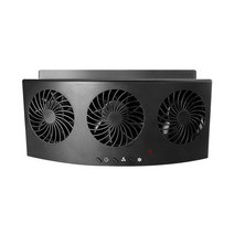차량용 선풍기 카시트 뒷자석 카큘레이터 무소음 자동차 24볼트 뒷자리 car 3 air outlet 배기 팬 냉각 usb 전원 공기 청정기 라디에이터 팬 창 통풍구 멋진 환기, 검은색
