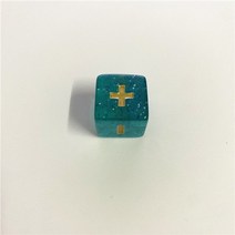보드 게임 주사위 10 pcs 16mm 더하기빼기 기호 주사위 연산 보조 소품 방향 교육 주사위 액세서리, 하늘색
