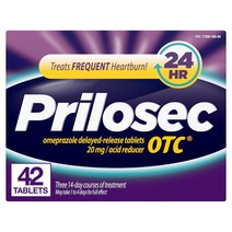 Prilosec OTC Heartburn Relief and Acid Reducer 속쓰림 완화 및 산성 감소제 42 Tablets