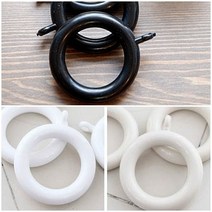 (10개) 25파이 봉용 커튼링 32mm 화이트 아이보리 블랙