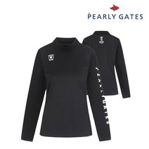 파리게이츠 골프 pearlygatesgolf여성 소프트 포커 긴팔이너티셔츠 P521A3TI057_BK, 001, BK