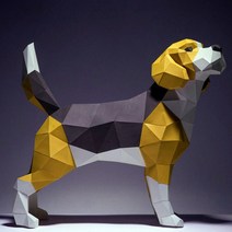 비글 강아지 개 동물 모형 42cm 종이 접기 공예 만들기 DIY 키트 페이퍼 토이 크래프트 청년K쇼핑