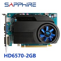 그래픽카드 사용 사파이어 비디오 카드 HD6570 1GB DDR3 AMD 그래픽 GPU Radeon HD 6570 사무실 컴퓨터 카드지도 HDMI, 한개옵션0
